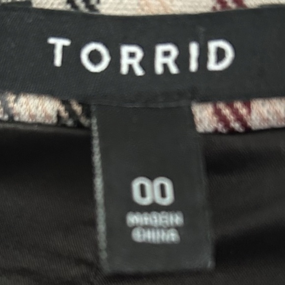 TORRID Studio Double Knit Plaid Blazer Sz 00 or M 10 NWOT office academia preppy - Picture 5 of 12